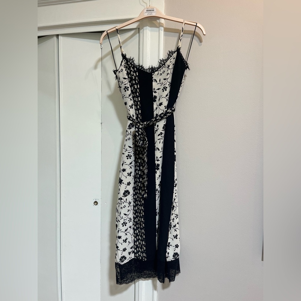 Likely Size 2 Black and White Shift Pattern Dress